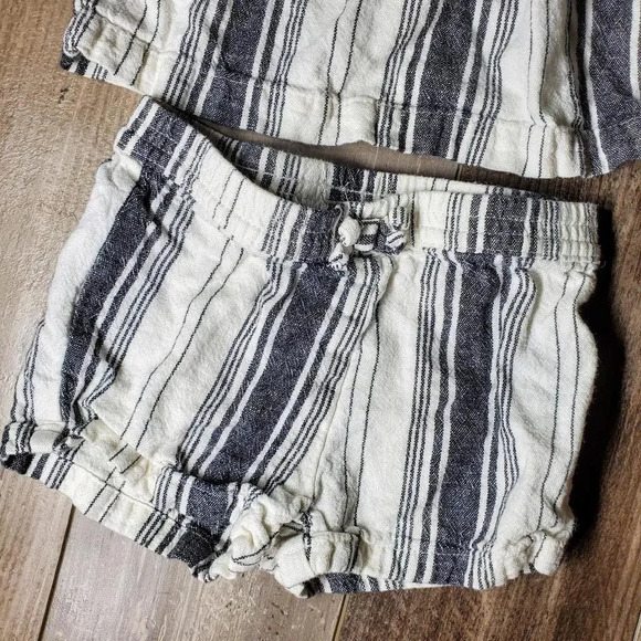Carter's Linen Blend Baby Toddler Girl Matching Tank & Shorts Set Size 12m - Picture 6 of 10